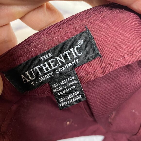 The Rock Burgundy Baseball Hat Cap Strap Back Light weight Embroidered - Picture 8 of 8